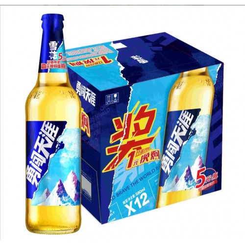 【迅旺】雪花啤酒10度勇闯天涯580ml*12瓶（平台不兑奖）